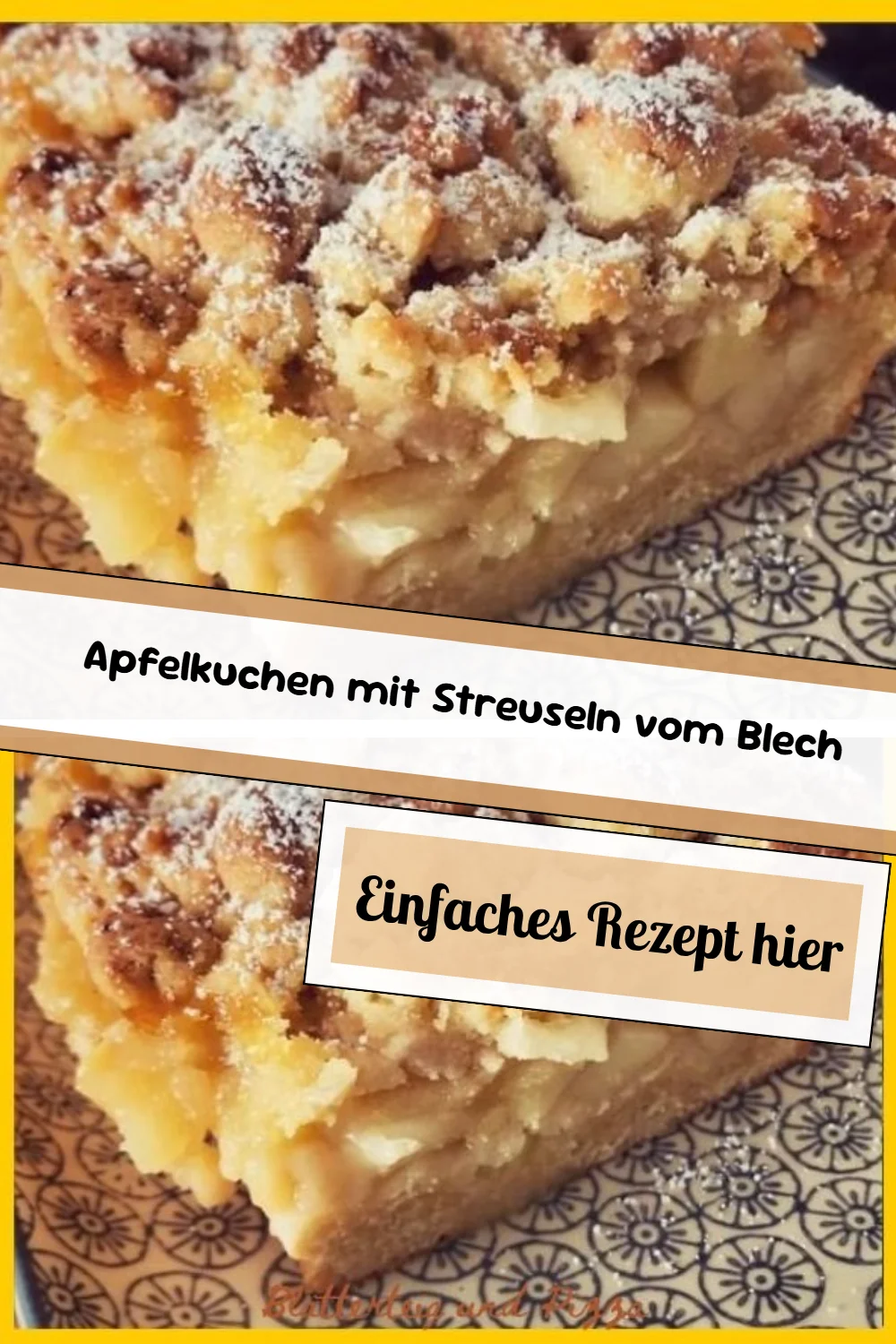 Apfelkuchen mit Streuseln vom Blech