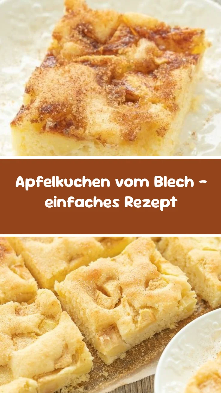 Apfelkuchen vom Blech - einfaches Rezept