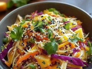 Asiatischer Spitzkohl-Mango-Salat mit frischen Zutaten
