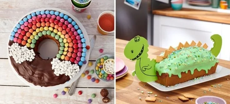 Bunte Cupcakes zum Kindergeburtstag mit verschiedenen Toppings und Dekorationen