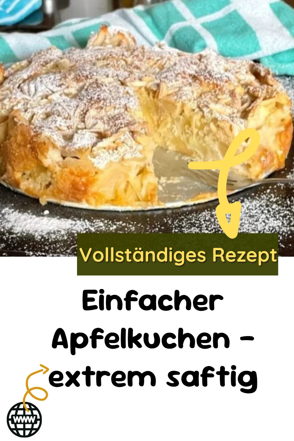 Einfacher Apfelkuchen – extrem saftig