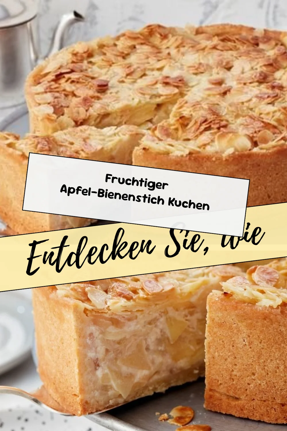 Fruchtiger Apfel-Bienenstich Kuchen
