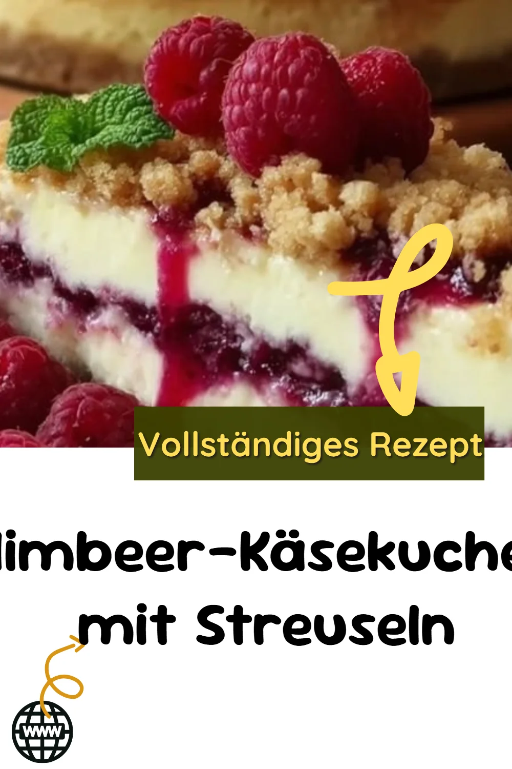 Himbeer-Käsekuchen mit Streuseln