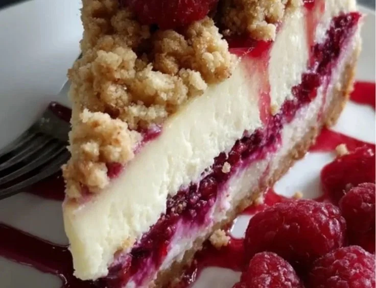 Himbeer Käsekuchen mit Streuseln