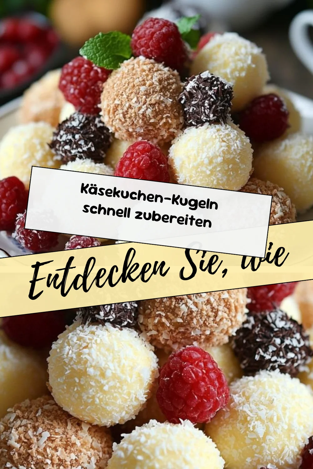Käsekuchen-Kugeln schnell zubereiten