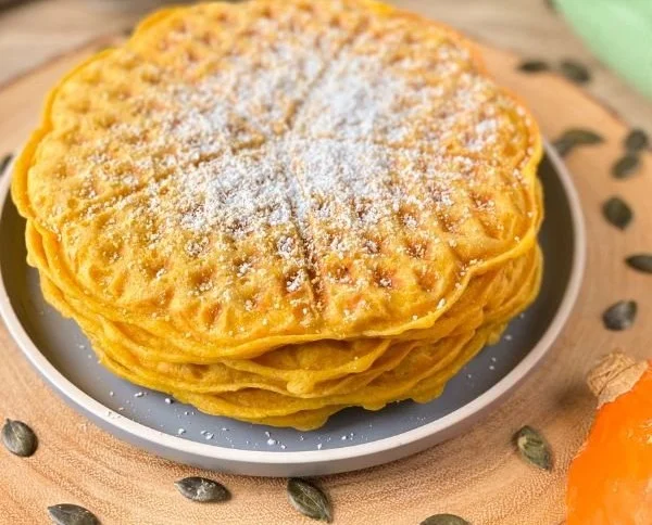 Süße Kürbis Waffeln