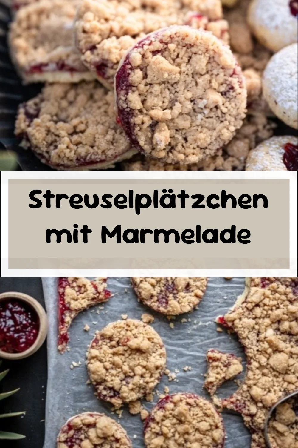 Streuselplätzchen mit Marmelade