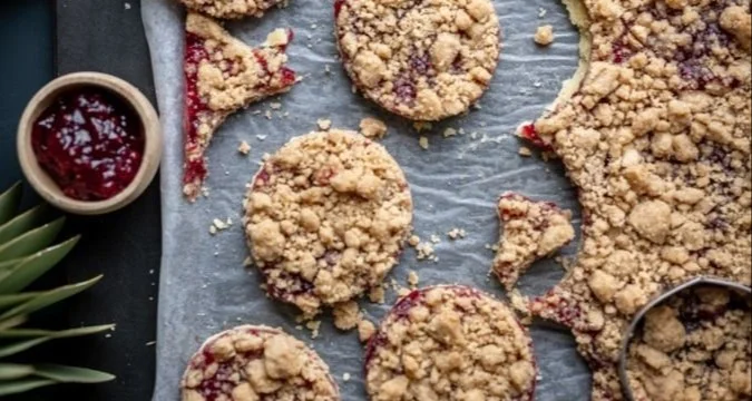 Streuselplätzchen mit Marmelade