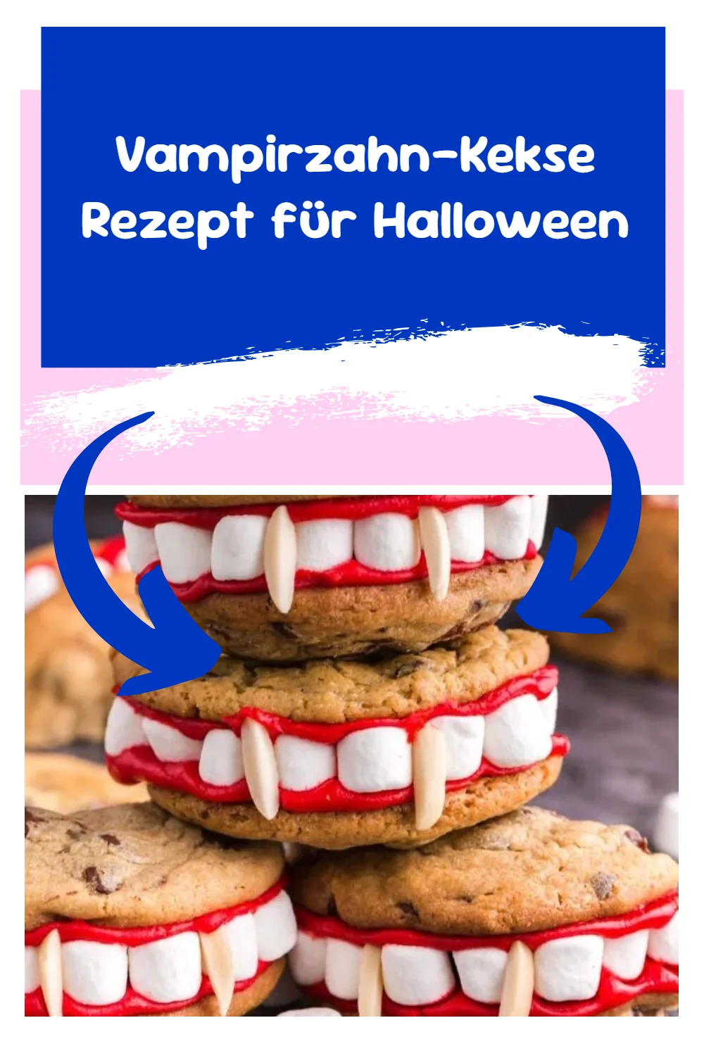 Vampirzahn-Kekse Rezept für Halloween