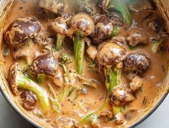 Veganer Lauch-Pilz-Gulasch