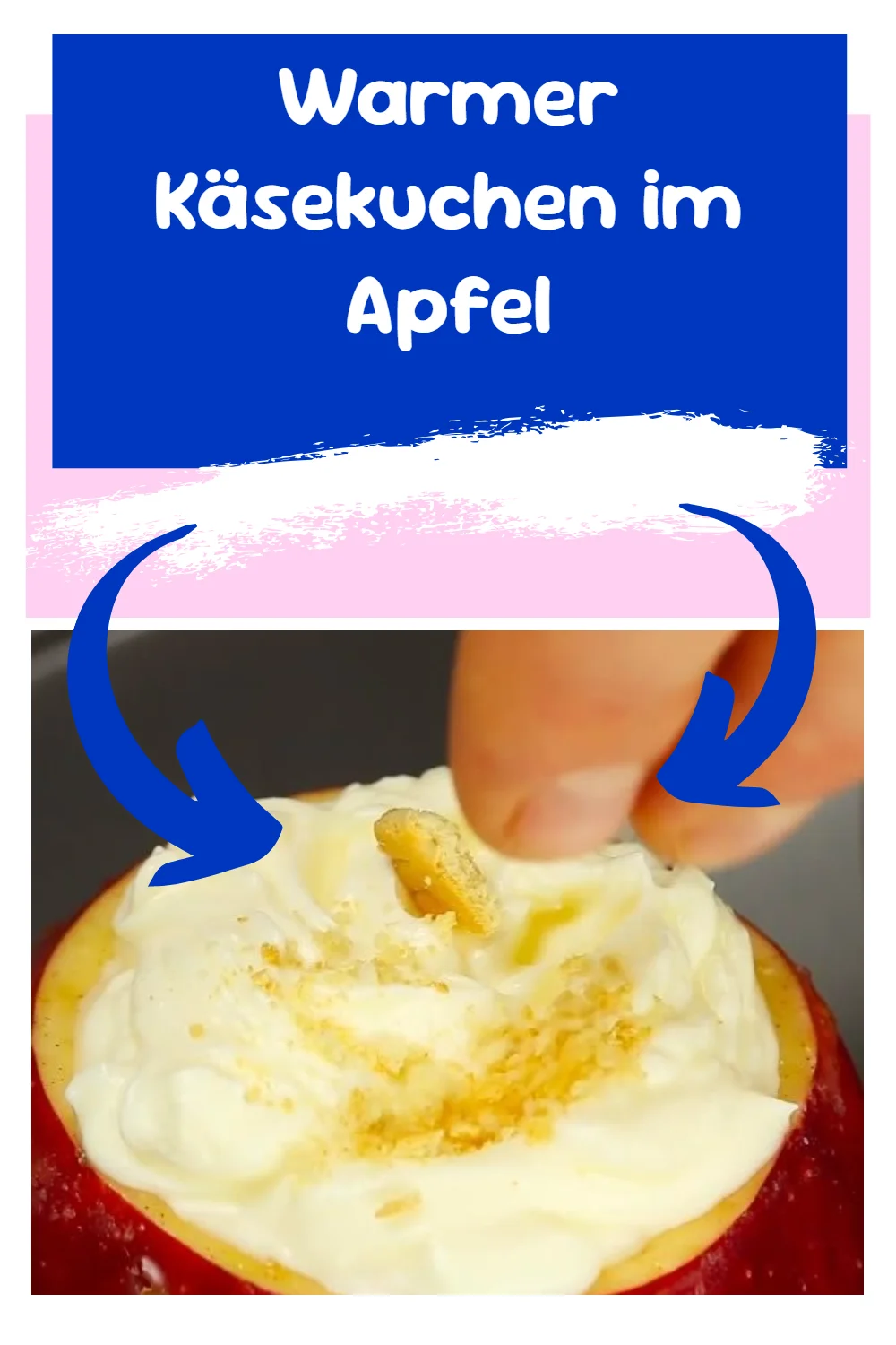Warmer Käsekuchen im Apfel