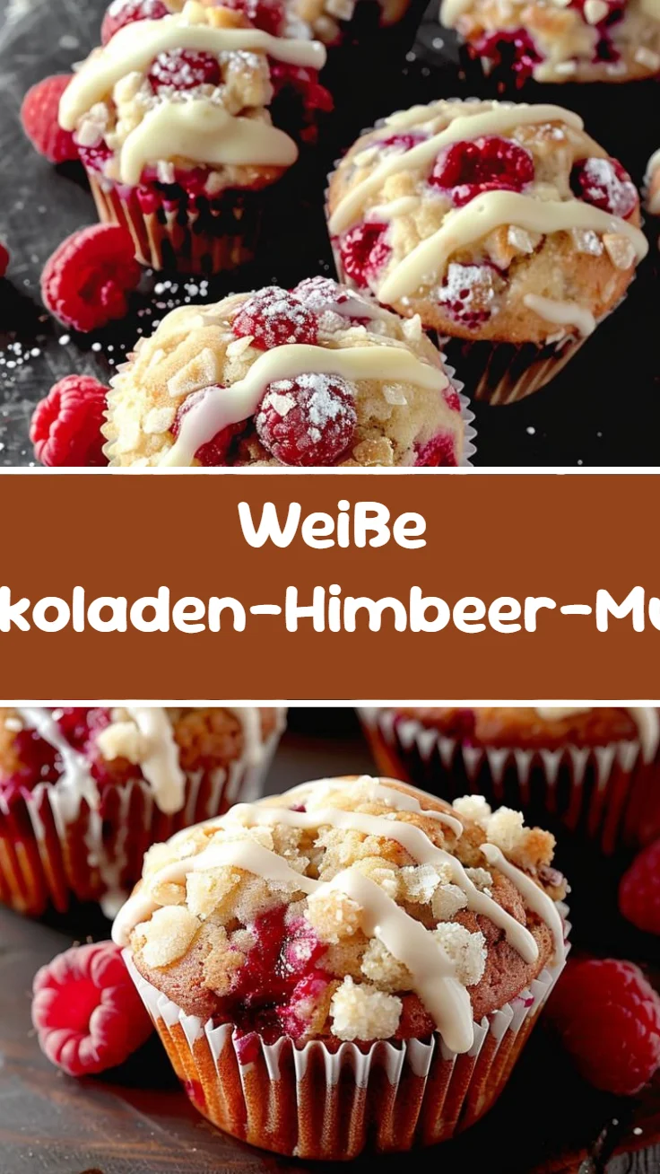 Weiße Schokoladen-Himbeer-Muffins