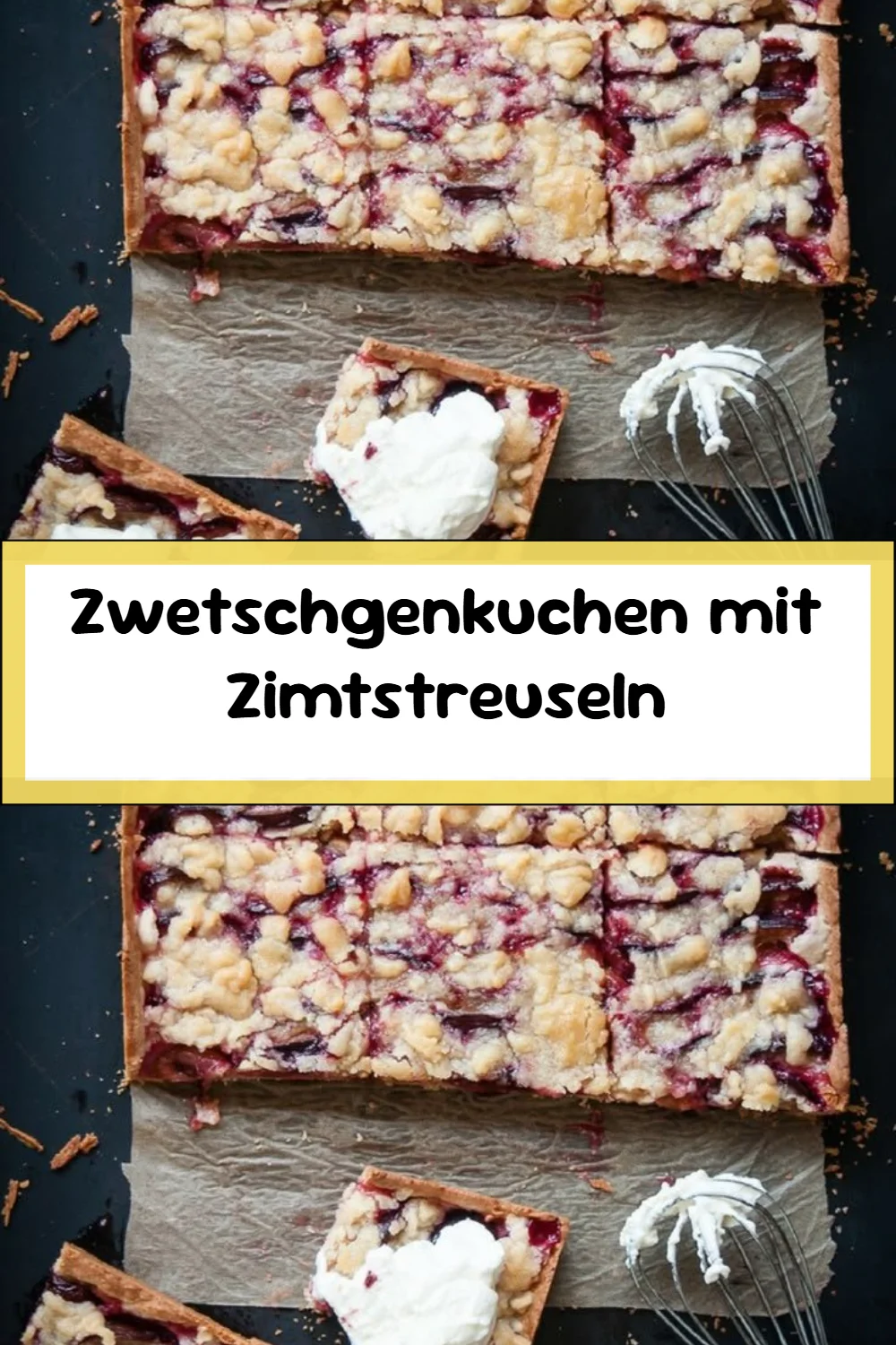 Zwetschgenkuchen mit Zimtstreuseln
